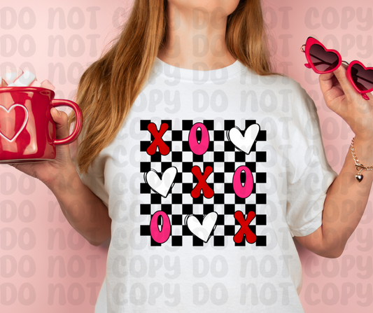 Checkered Valentine's XO PNG File - Digital Design