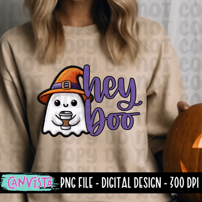 Hey Boo PNG File - Digital Design