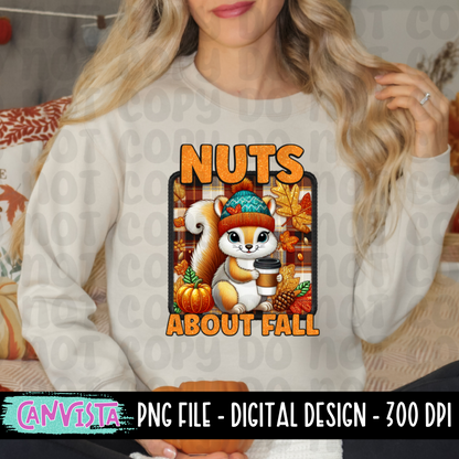 Nuts About Fall PNG File - Digital Design