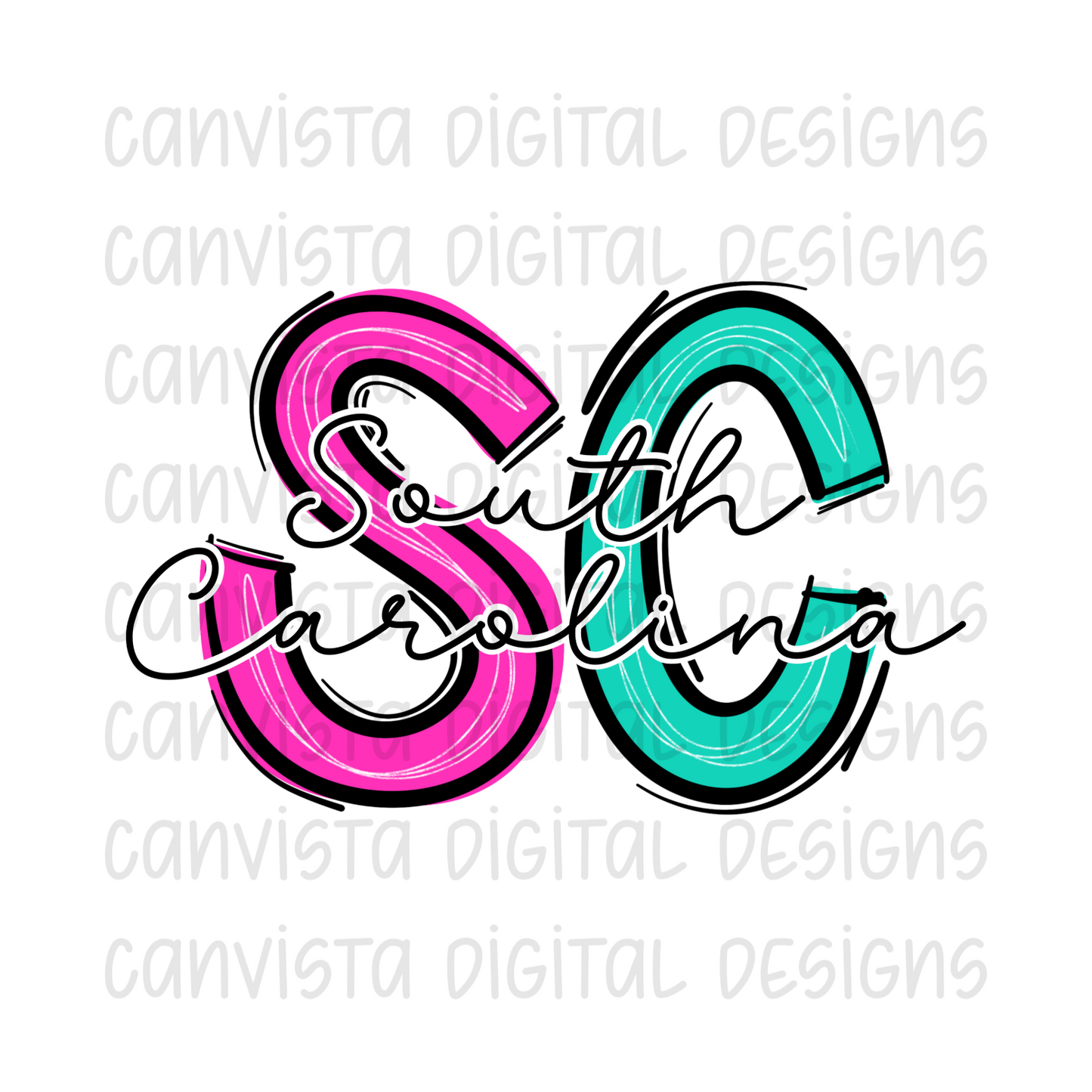 SC - South Carolina PNG File-Digital Design