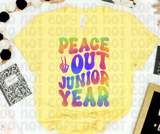 Peace Out Junior Year PNG File - Digital Design