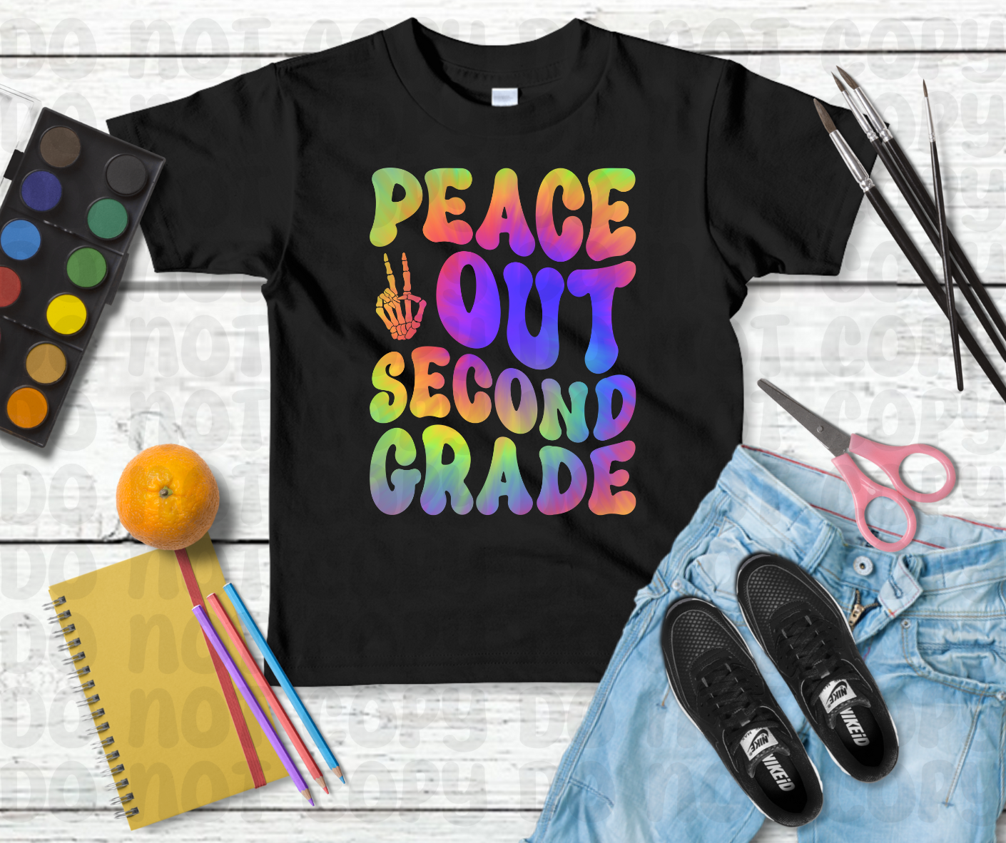 Peace Out Second Grade PNG File - Digital Design