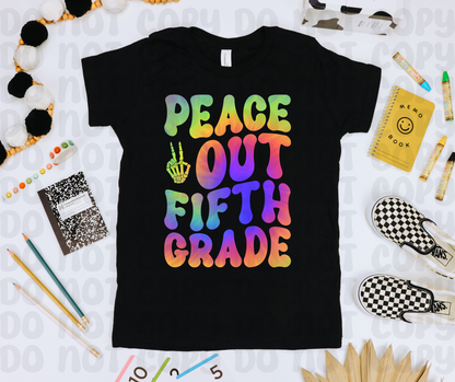 Peace Out Fifth Grade PNG File - Digital Design