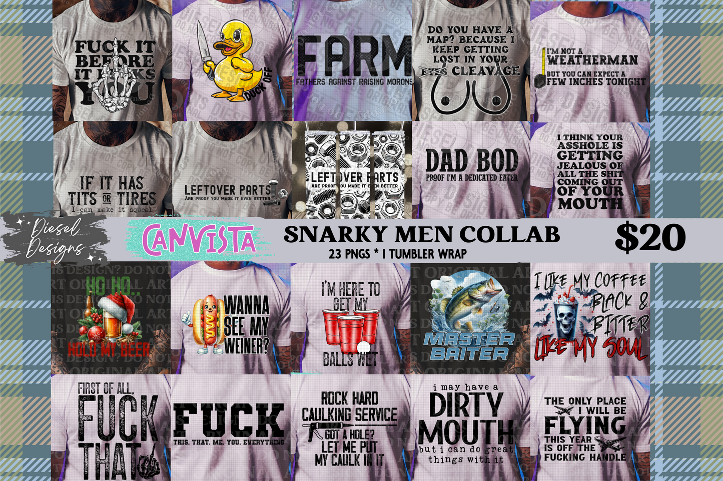 NSFW - Snarky Mens Collab - Digital Designs