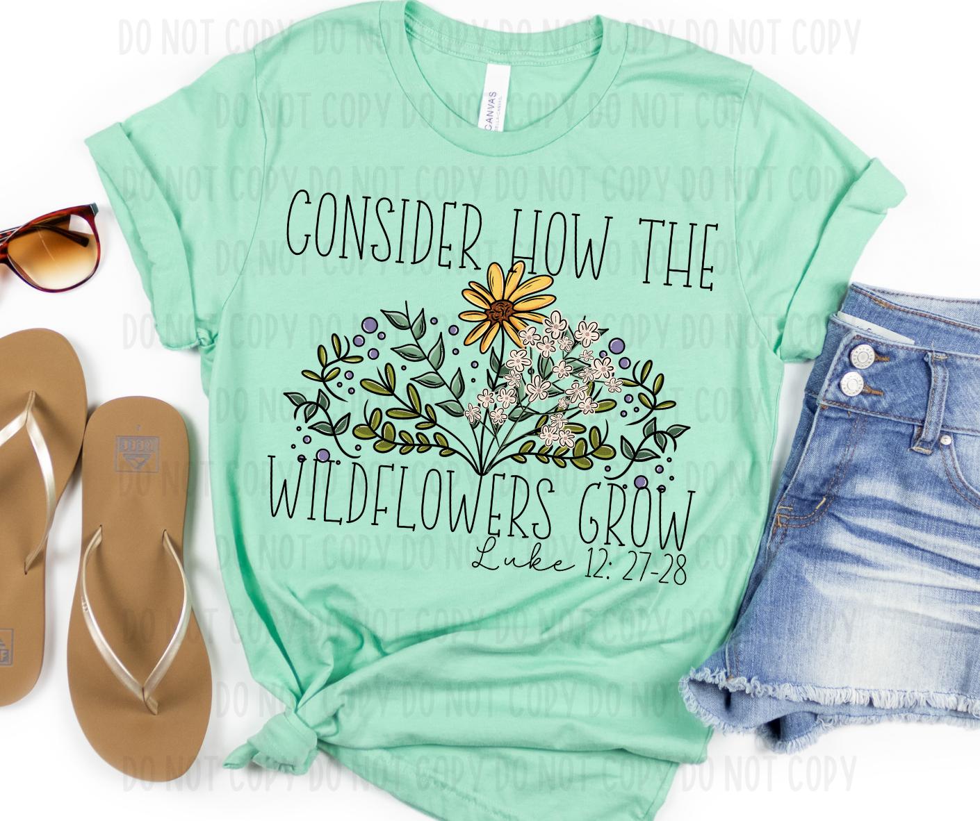 Consider How The Wildflowers Grow PNG File - Digital Design