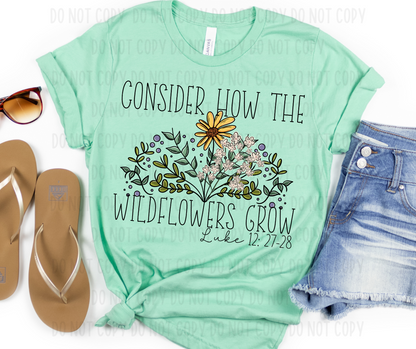Consider How The Wildflowers Grow PNG File - Digital Design
