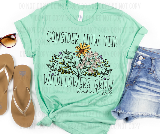 Consider How The Wildflowers Grow PNG File - Digital Design