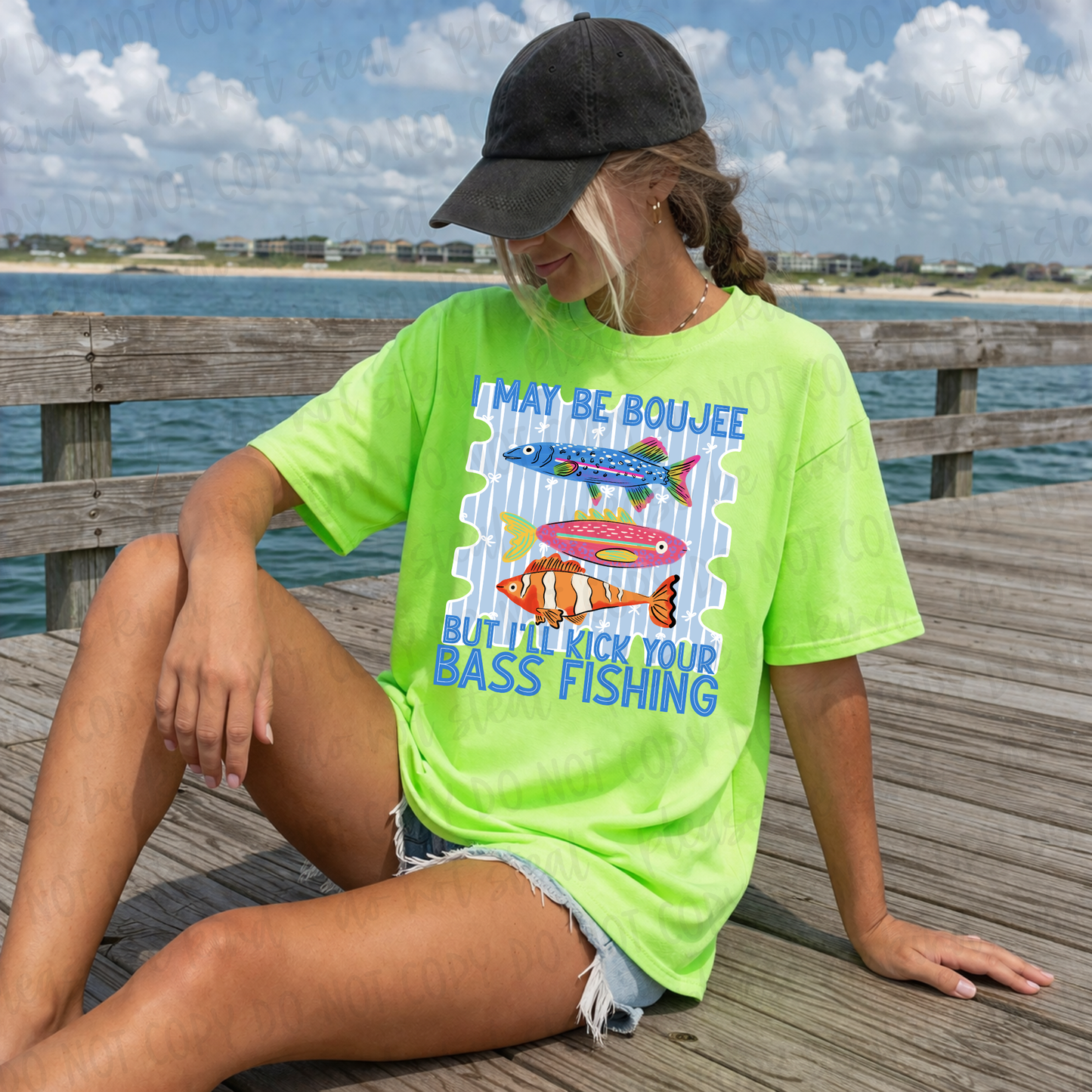 I May Be Boujee But I'll Kick Your Bass Fishing Digital Design