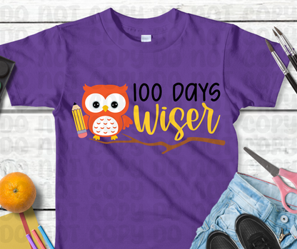 100 Days Wiser PNG File - Digital Design