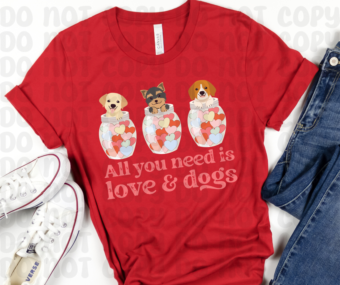 All You Need is Love & Dogs PNG File-Digital Design