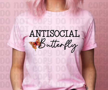 Antisocial Butterly PNG File-Digital Design