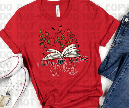 I Like My Books Spicy PNG File-Digital Design