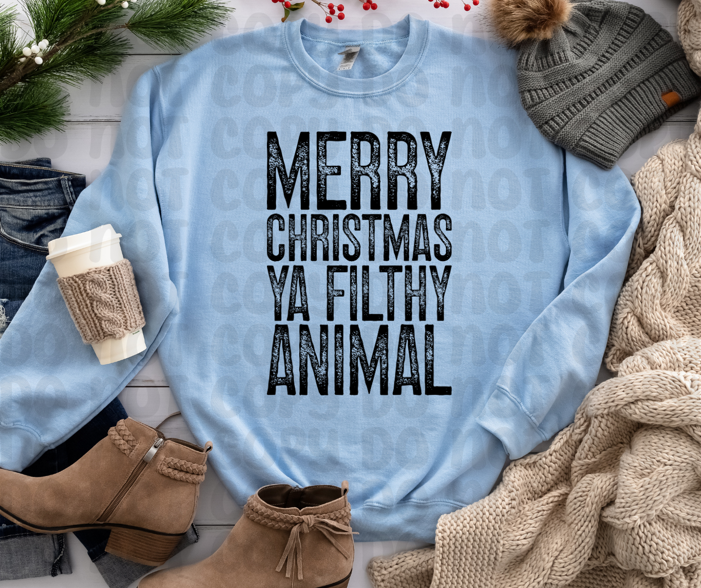 Merry Christmas Ya Filthy Animal PNG File - Digital Design