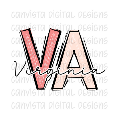 VA - Virginia PNG File-Digital Design