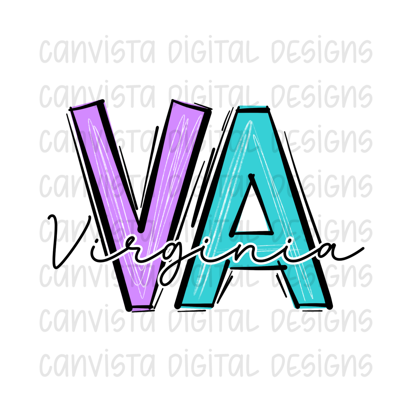 VA - Virginia PNG File-Digital Design