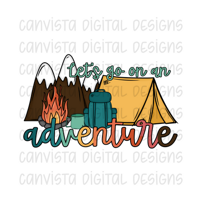 Let's Go On An Adventure PNG File - Digital Design