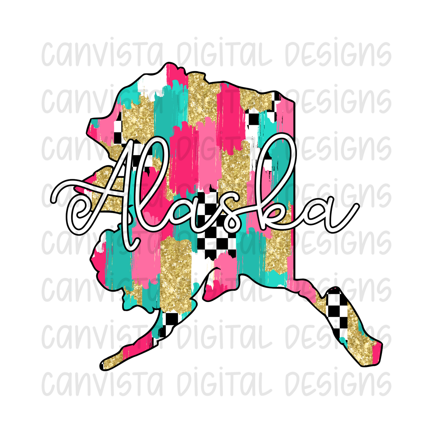 Checkered Alaska PNG File - Digital Design
