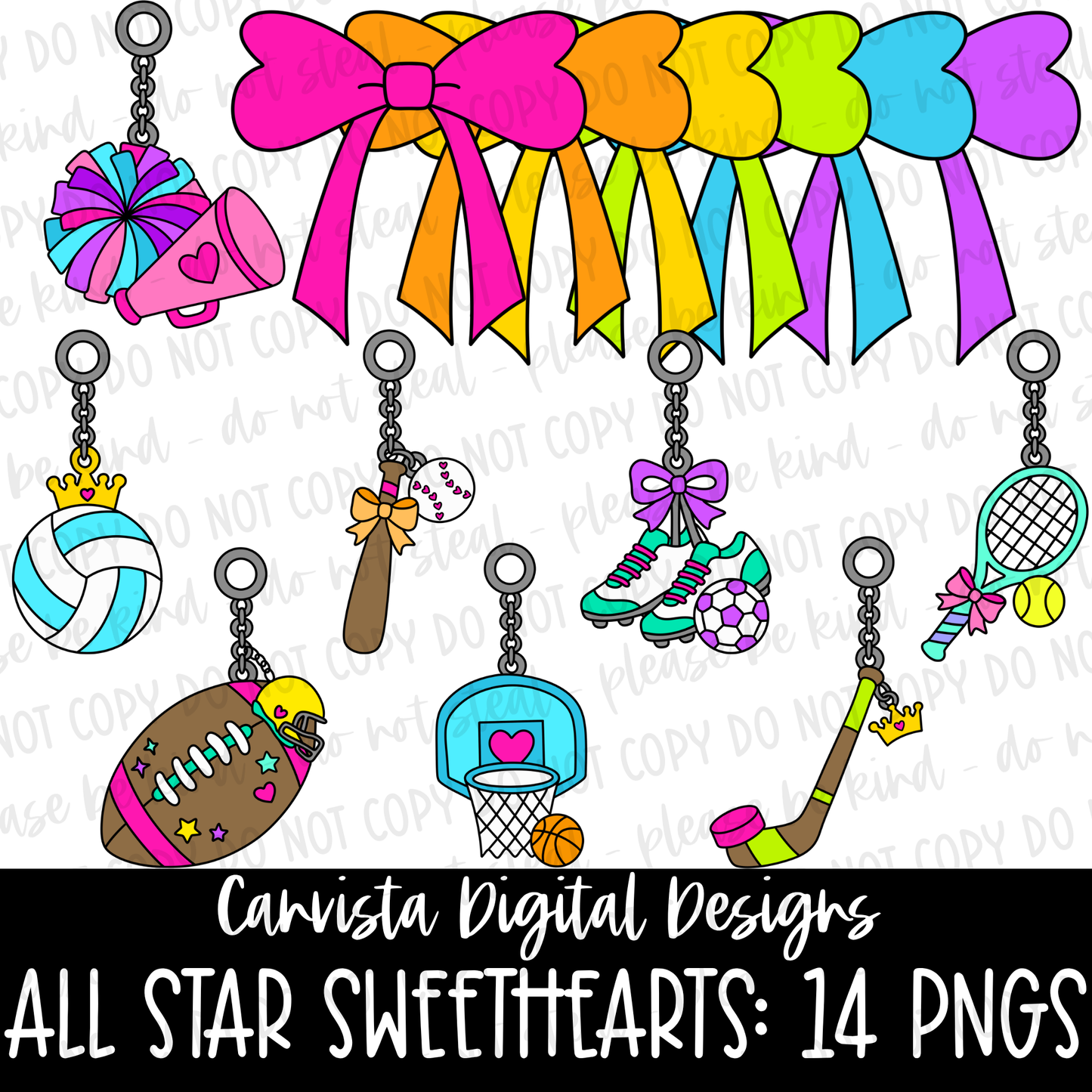 All Star Sweethearts Clipart Set