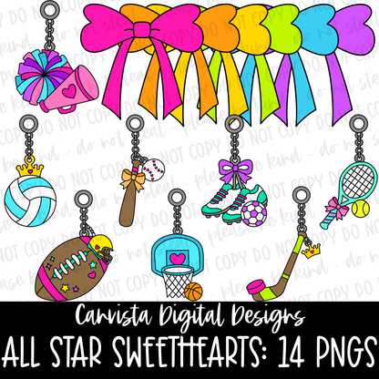 All Star Sweethearts Clipart Set