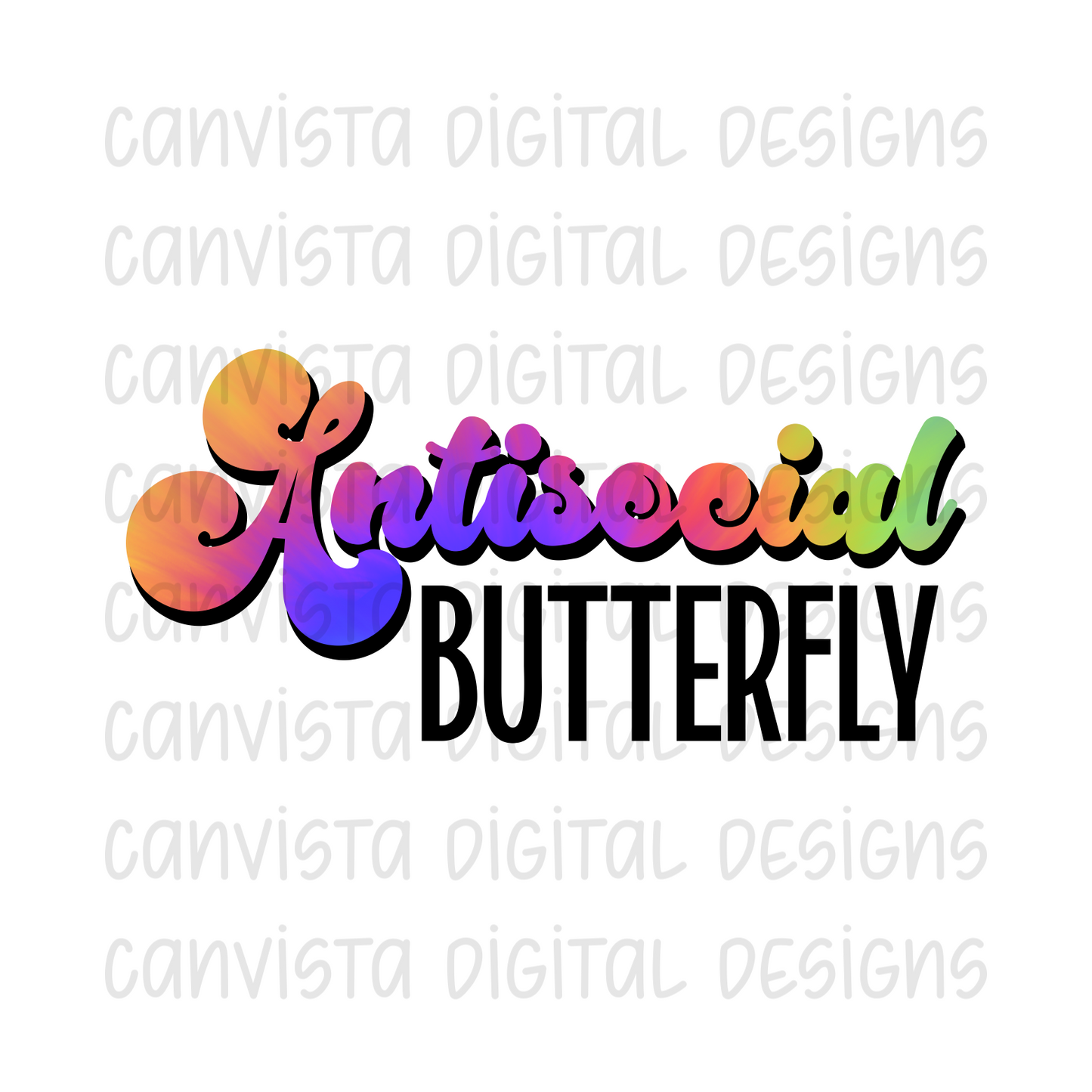 Antisocial Butterfly PNG File-Digital Design