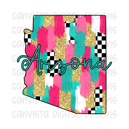 Checkered Arizona PNG File - Digital Design