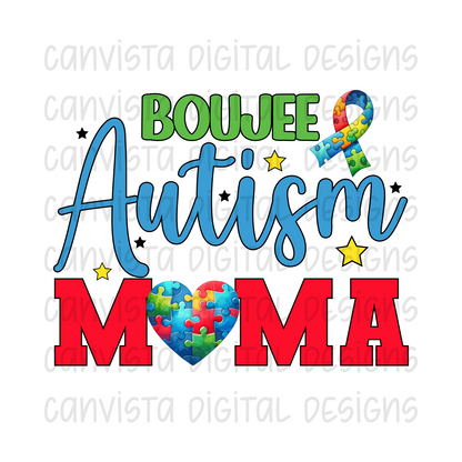 Boujee Autism Mom PNG File - Digital Design