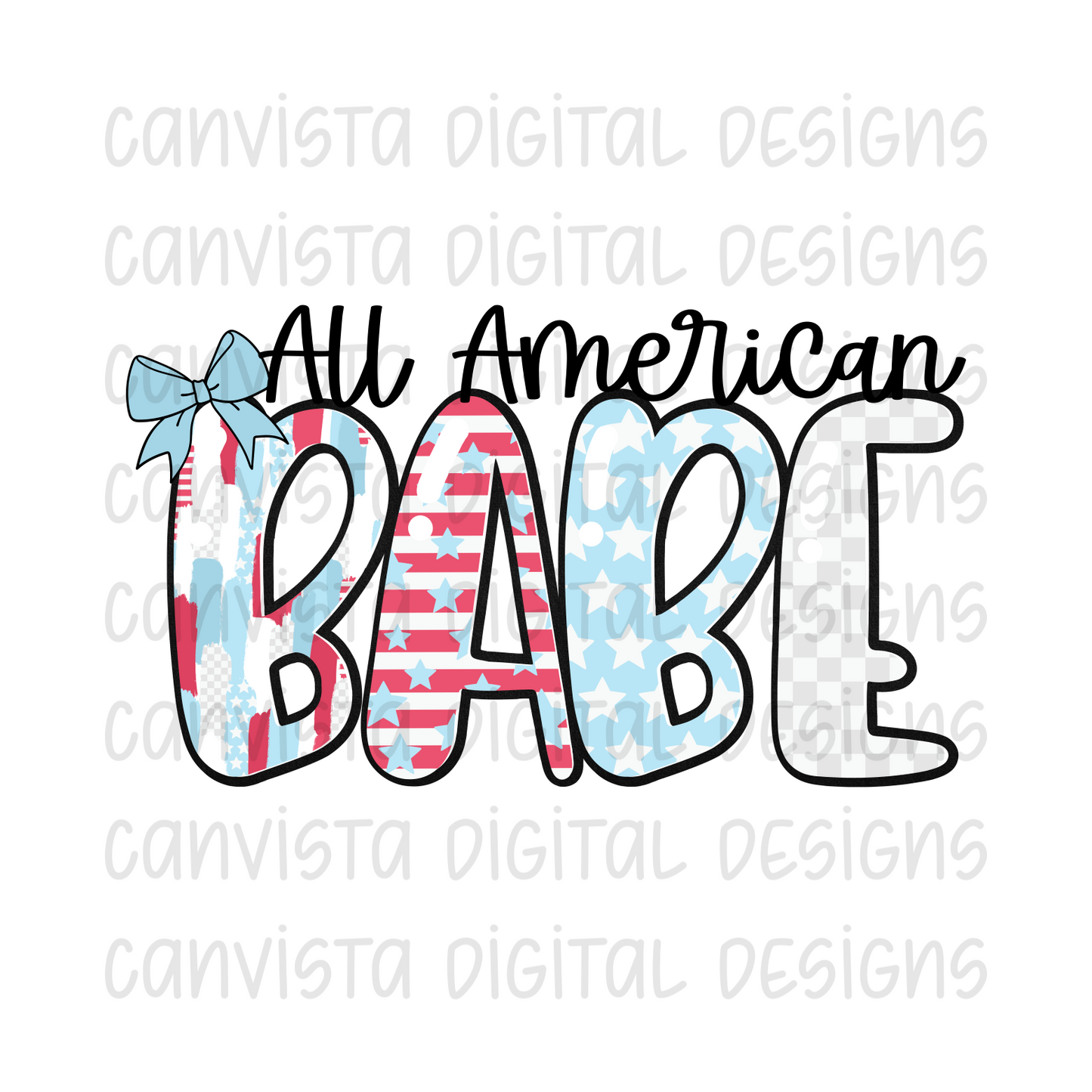All American Babe PNG File - Digital Design