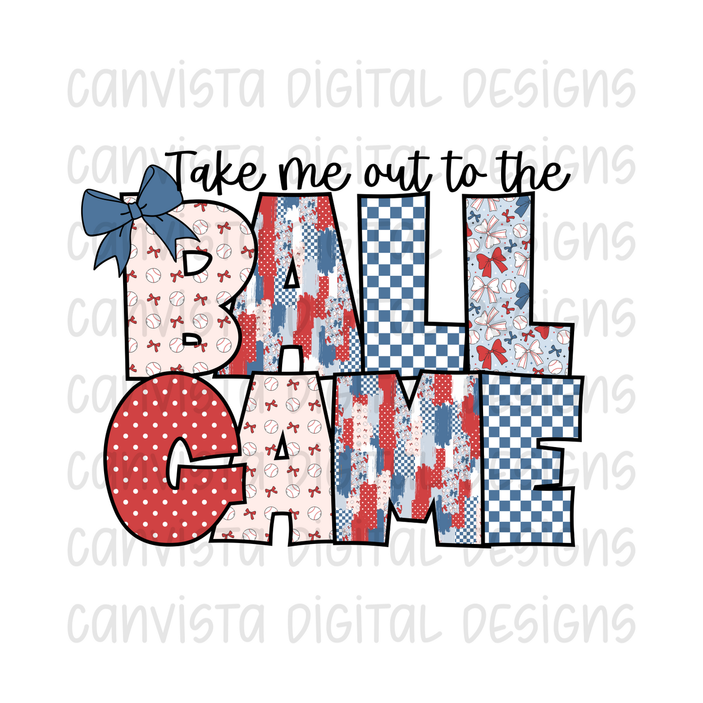 Take Me Out To The Ball Game PNG File - Digital Design
