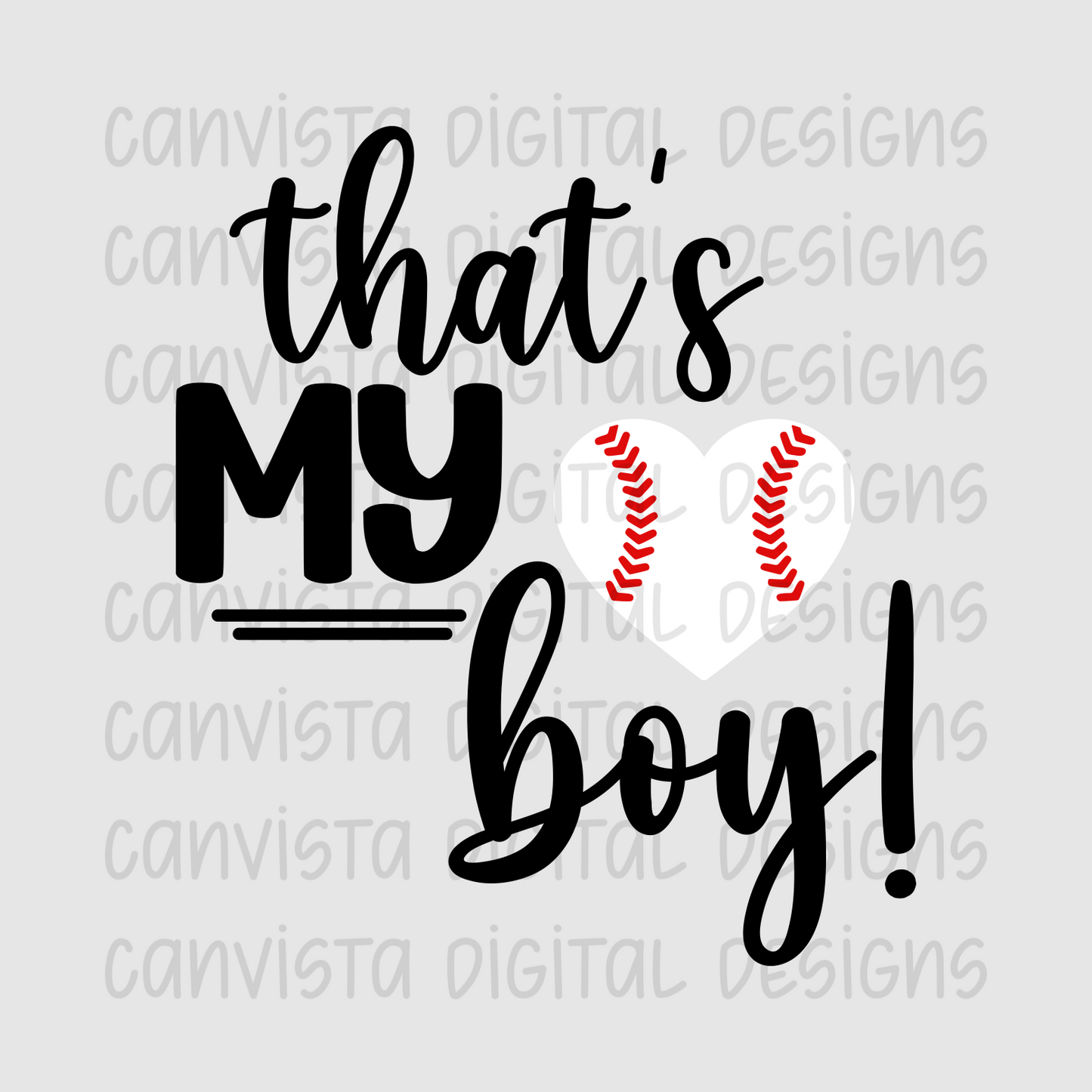 That's My Boy! Baseball PNG File - Digital Design
