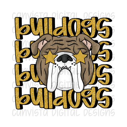 Bulldogs - Mascot PNG File - Digital Design