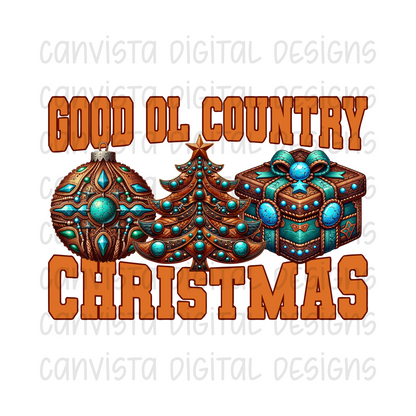 Good Ol Country Christmas PNG File - Digital Design