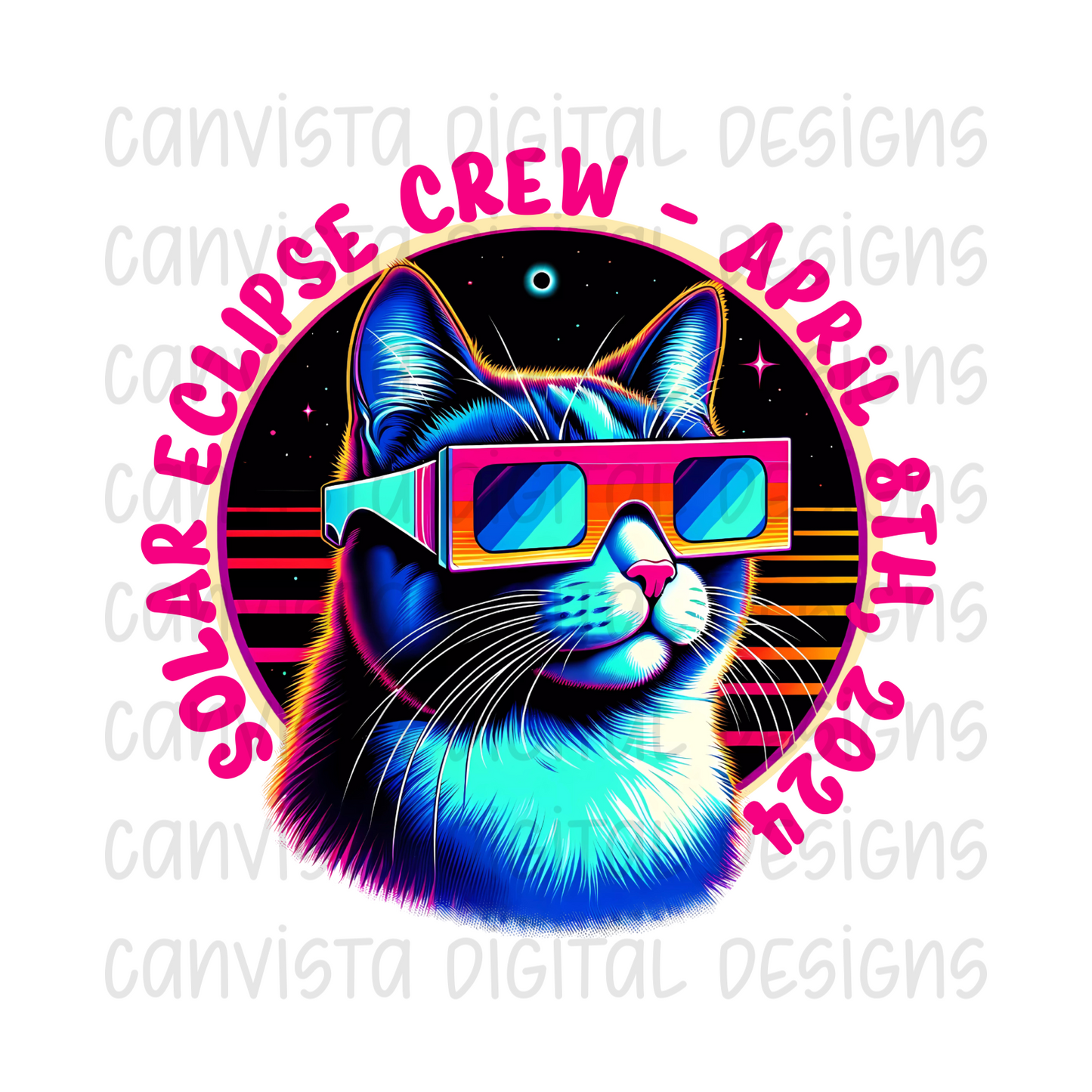 Solar Eclipse Crew PNG File - Digital Design