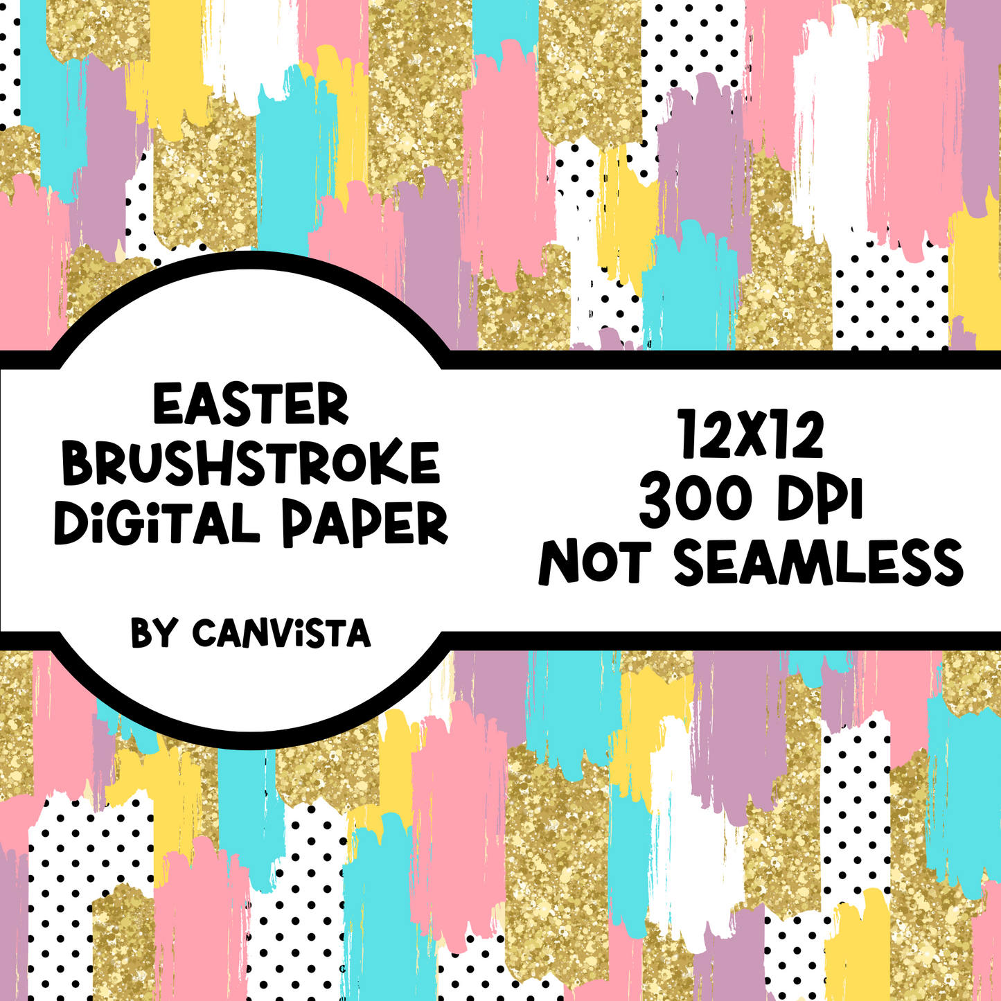 Easter Brush Stroke Digital Paper