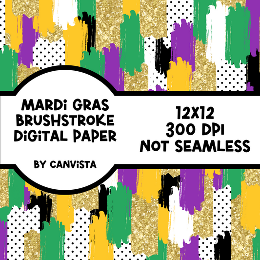 Mardi Gras Brush Stroke Digital Paper