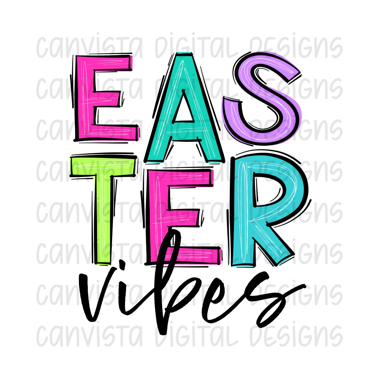 Easter Vibes PNG File - Digital Design