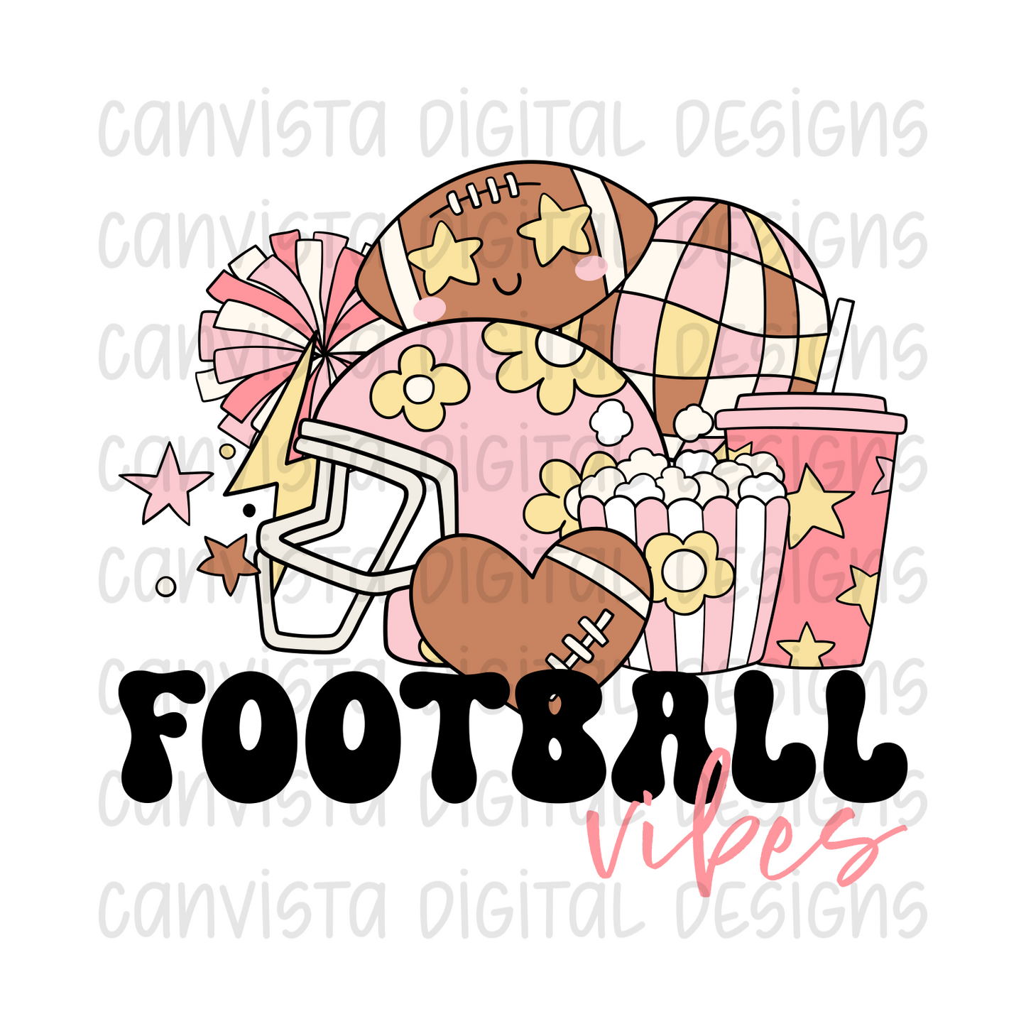 Football Vibes PNG File - Digital Design