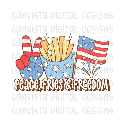 Peace Fries & Freedom PNG File - Digital Design
