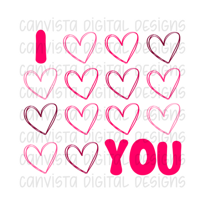 Hearts PNG File - Digital Design