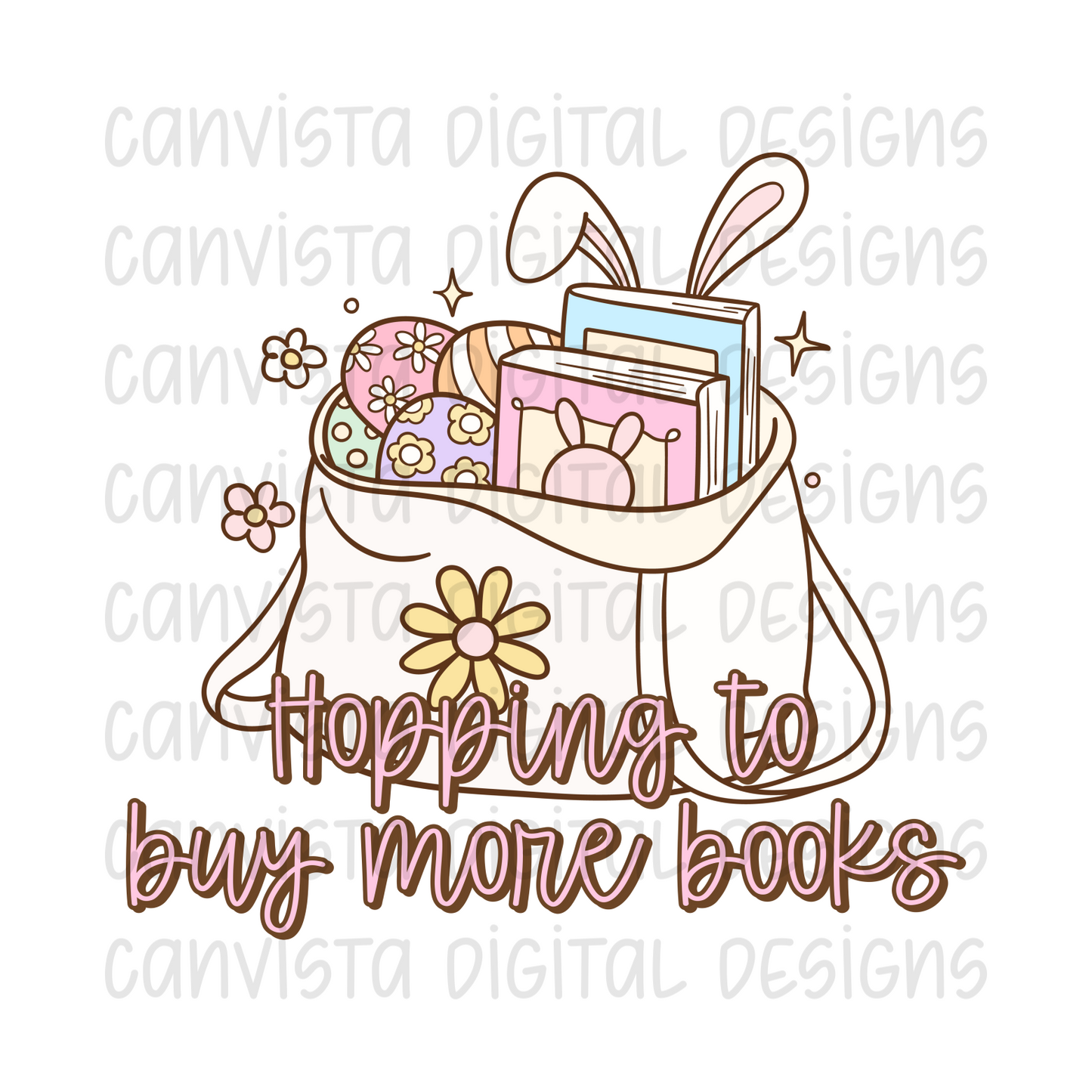Hopping To Buy More Books PNG File - Digital Design