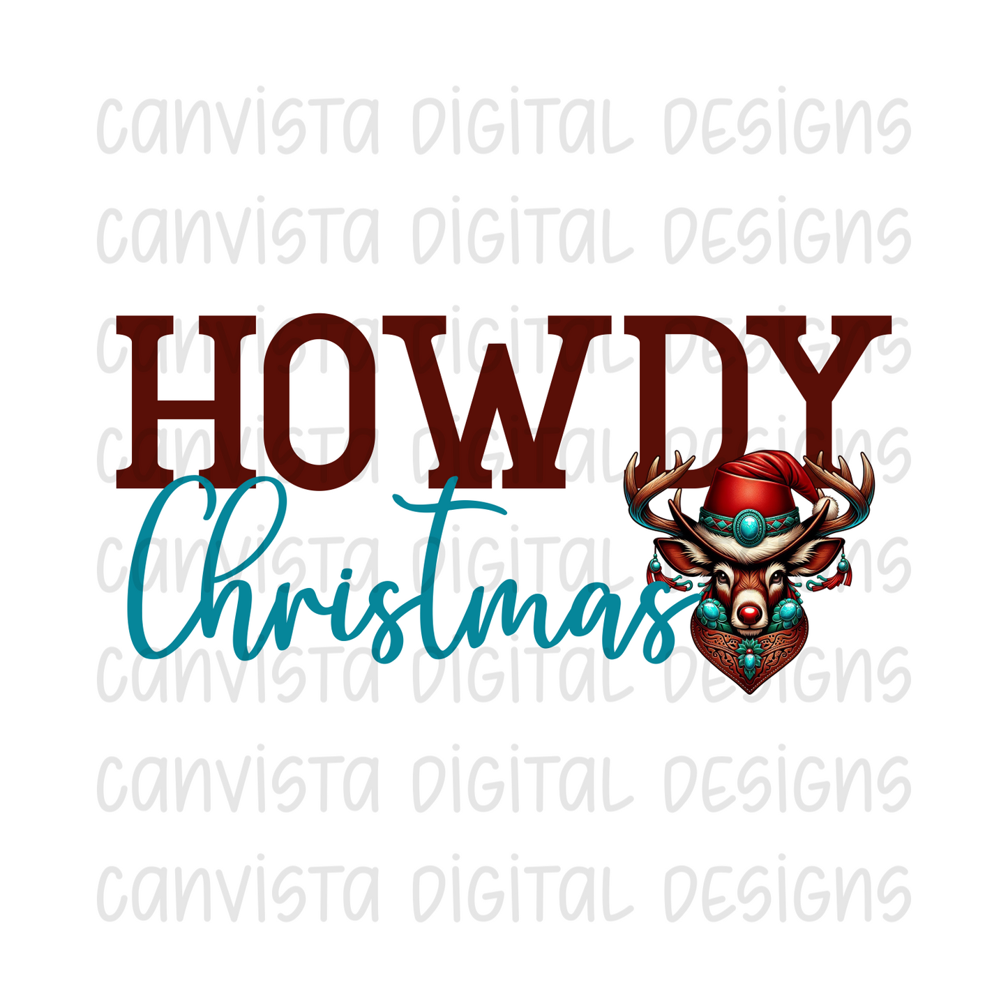 Howdy Christmas PNG File - Digital Design