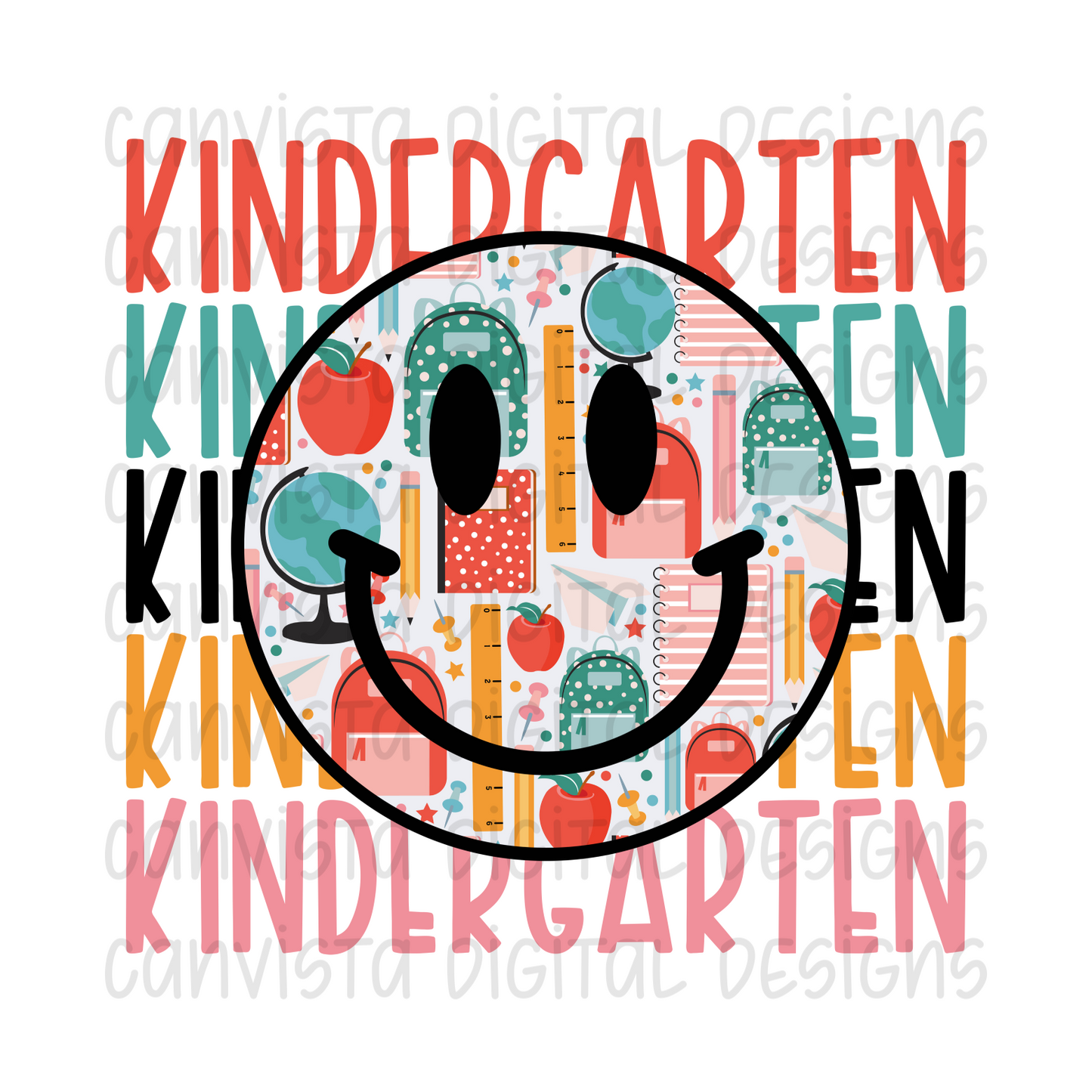 Kindergarten Smiley PNG File - Digital Design