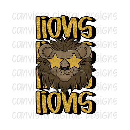 Lions - Mascot PNG File - Digital Design