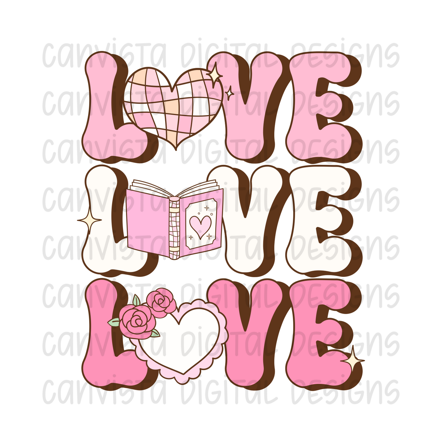 Love Love Love PNG File - Digital Design