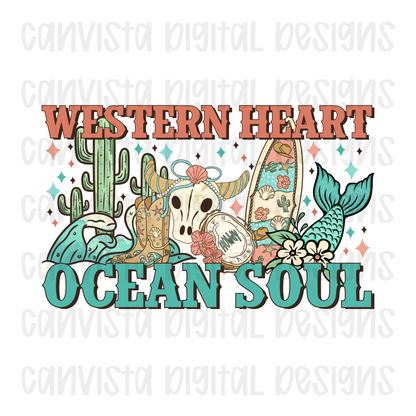 Western Heart Ocean Soul Digital Design
