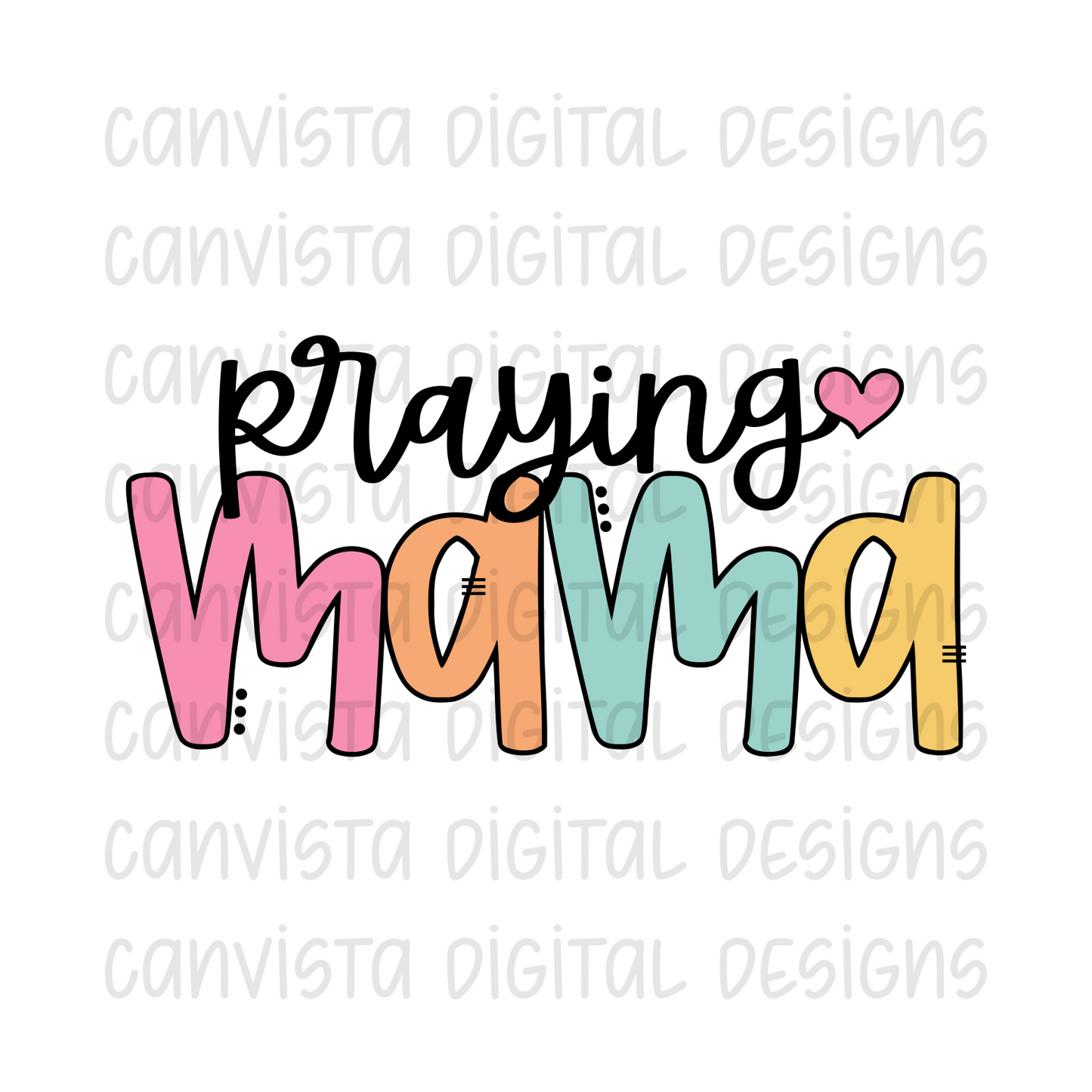Praying Mama PNG File - Digital Design