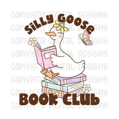 Silly Goose Book Club PNG File - Digital Design