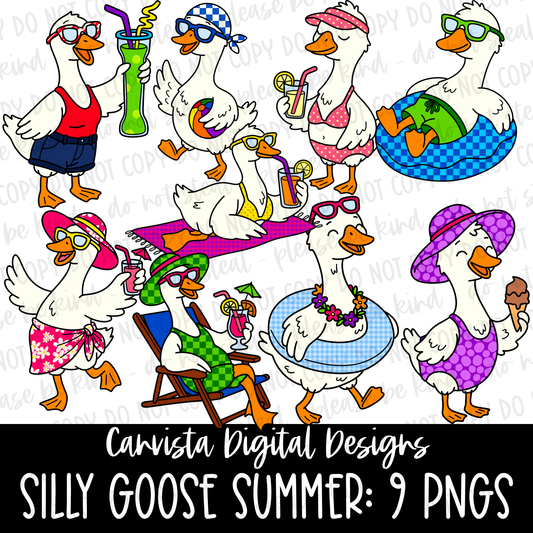 Silly Goose Summer Clipart Set