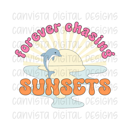 Forever Chasing Sunsets PNG File - Coastal Cowgirl - Digital Design