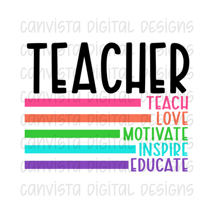 Teacher PNG File - Digital Design