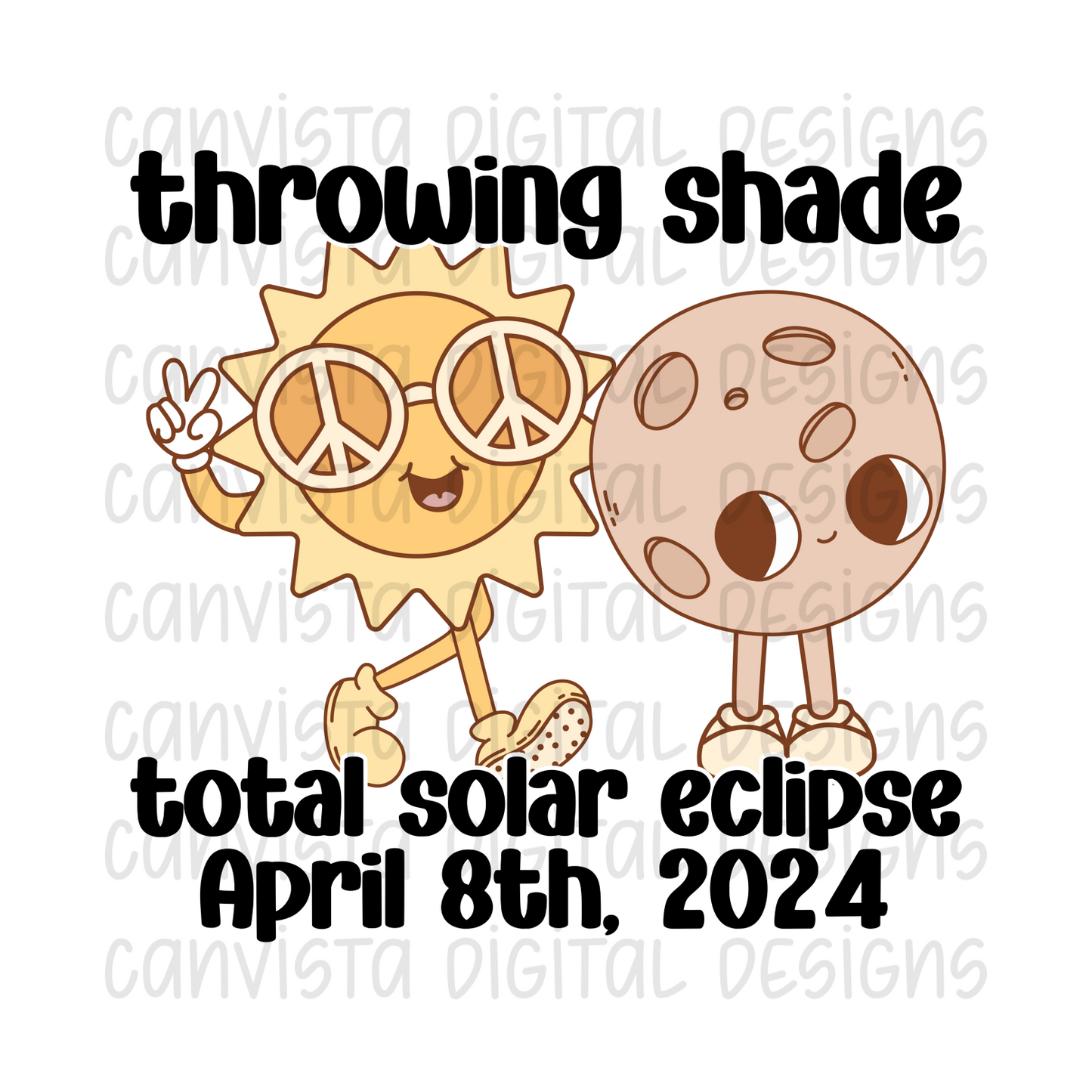 Throwing Shade - Total Solar Eclipse PNG File - Digital Design